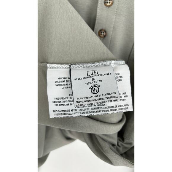Forge Fr Grey Henley Neck Long Sleeve T Shirt Mens Medium New Fire Resistant - Picture 6 of 11